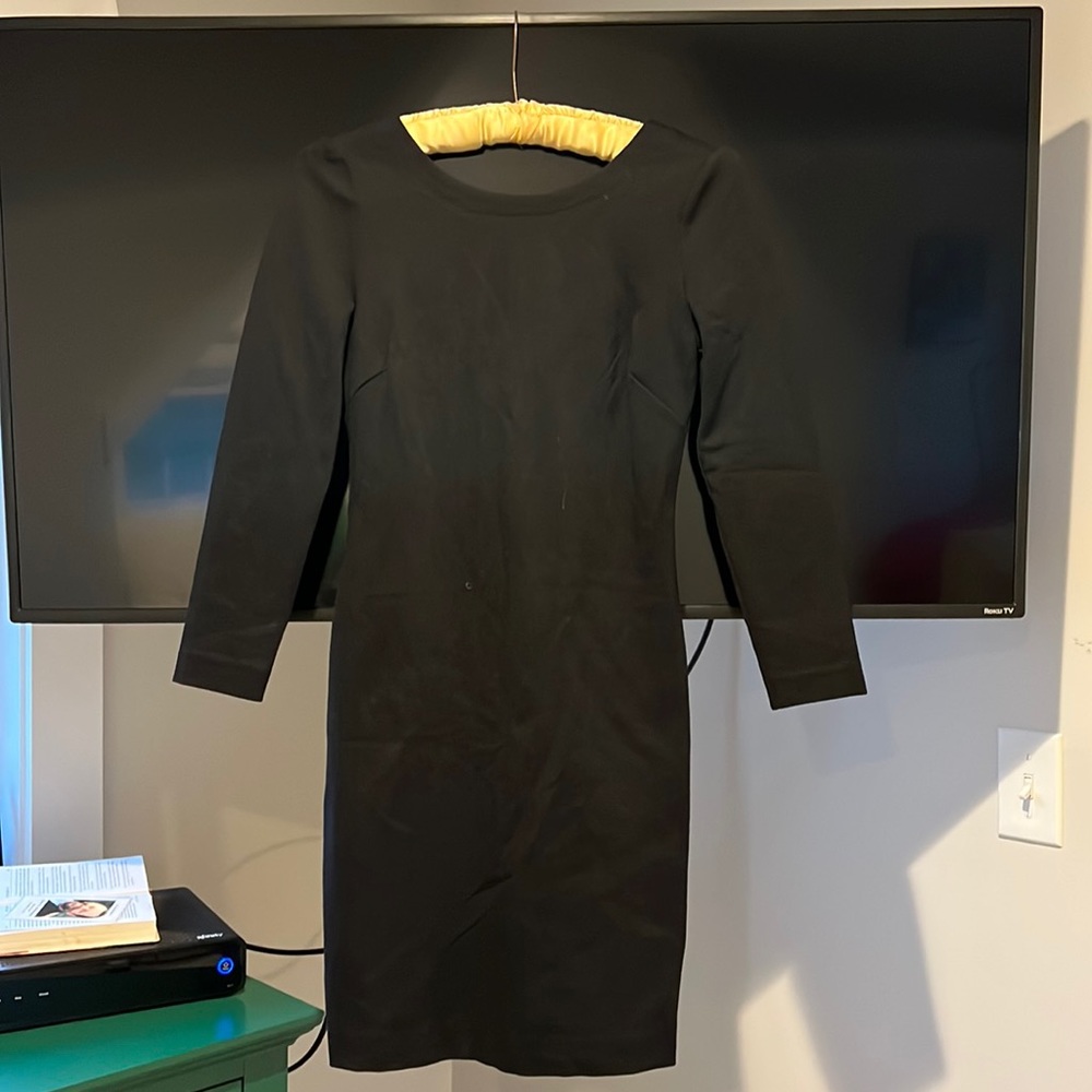 Black long sleeve tight mini dress